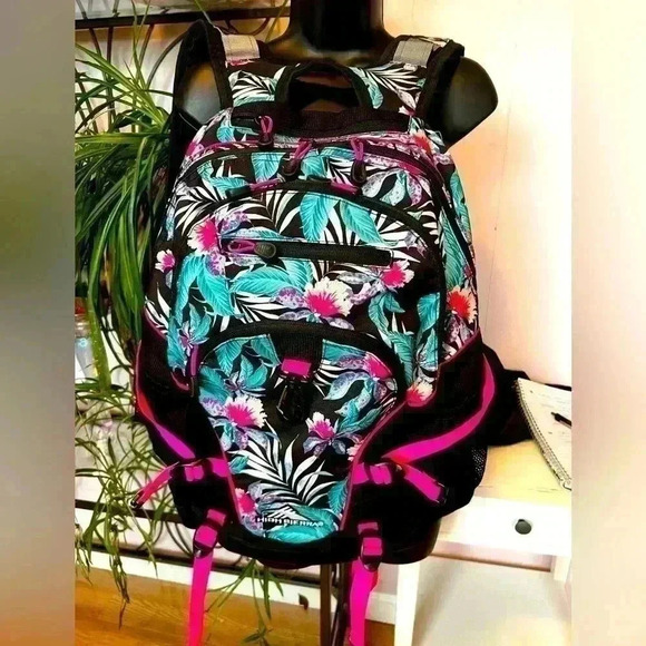 High Sierra XL Swerve Laptop Backpack, Hawaiian Floral, One Size Back To School main image 3